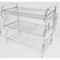 3 Layer Drainer Dish Rack-Stainless Steel